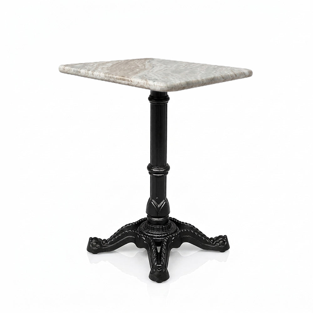 Hartley Sawar Marble Restaurant Table with Metal Legs - Small