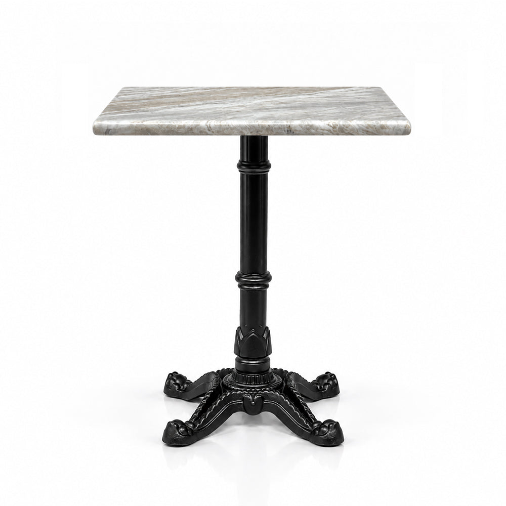 Dalton Sawar Marble Restaurant Table with Metal Legs - Medium