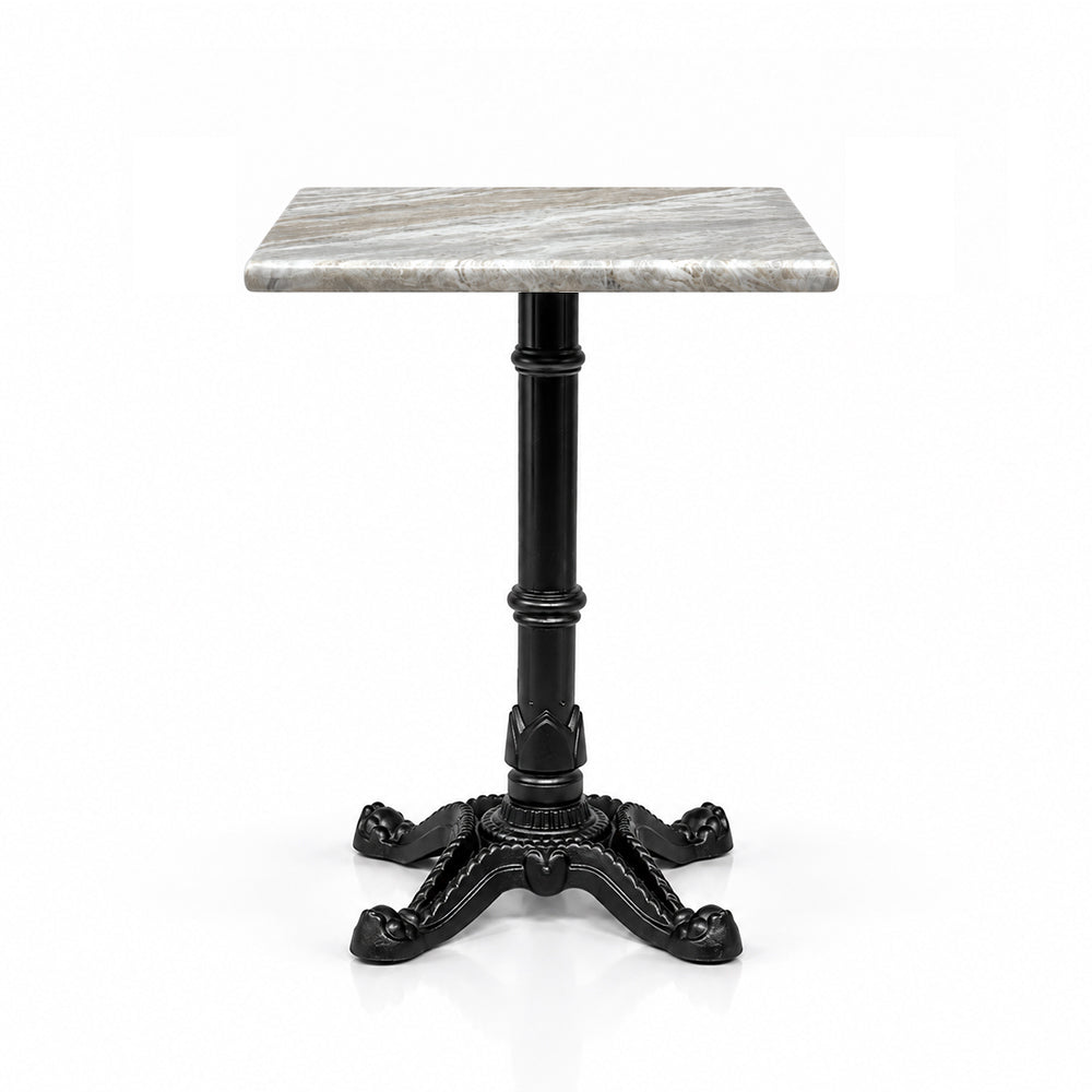 Dalton Sawar Marble Restaurant Table with Metal Legs - Small
