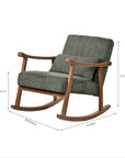 Margaret Rubberwood Rocking Chair- Cotton