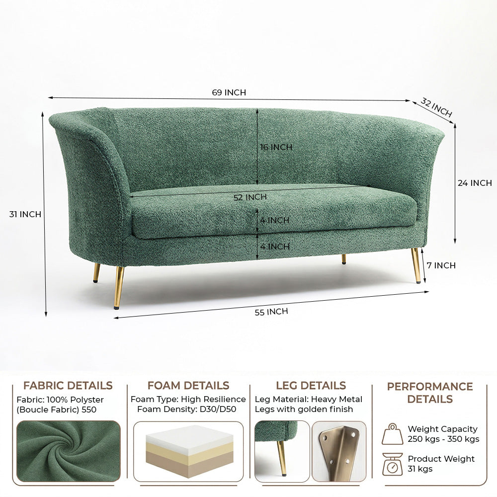 Bleu Gem Sofa - Green