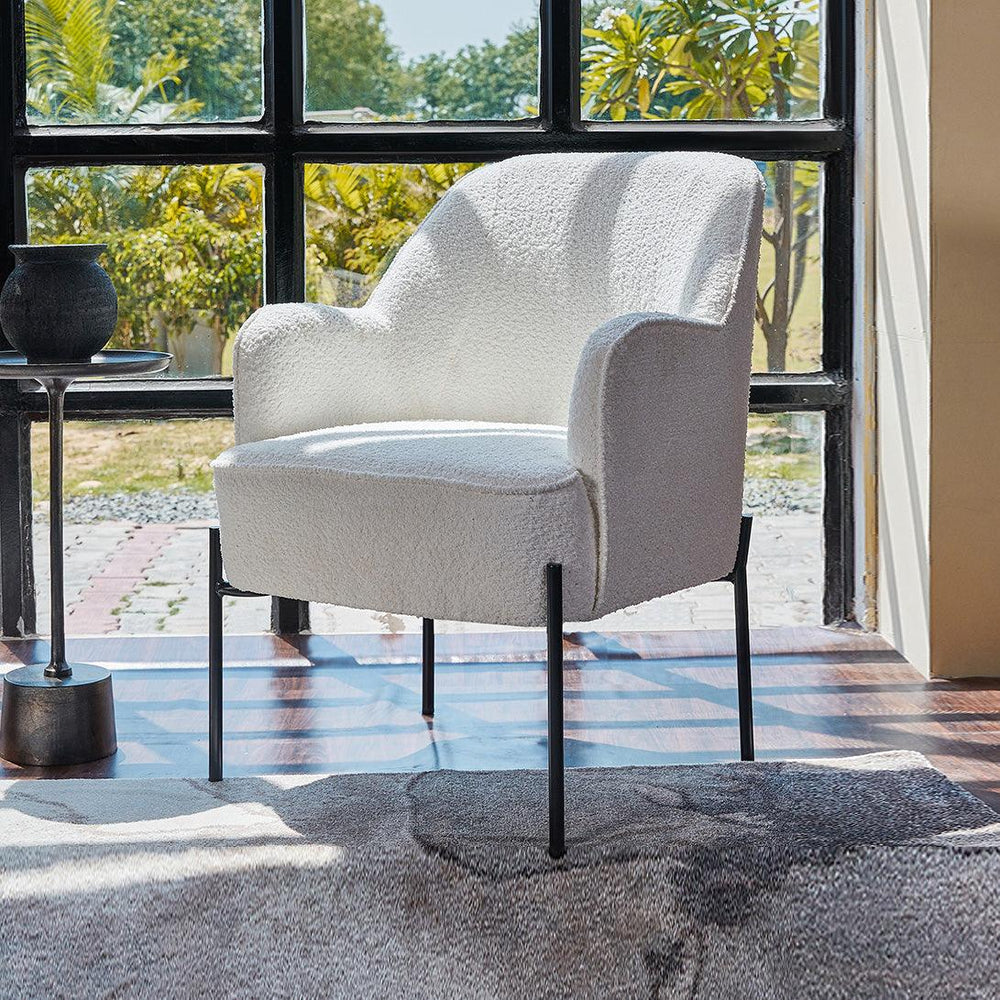 Ironveil Modern Armchair - White
