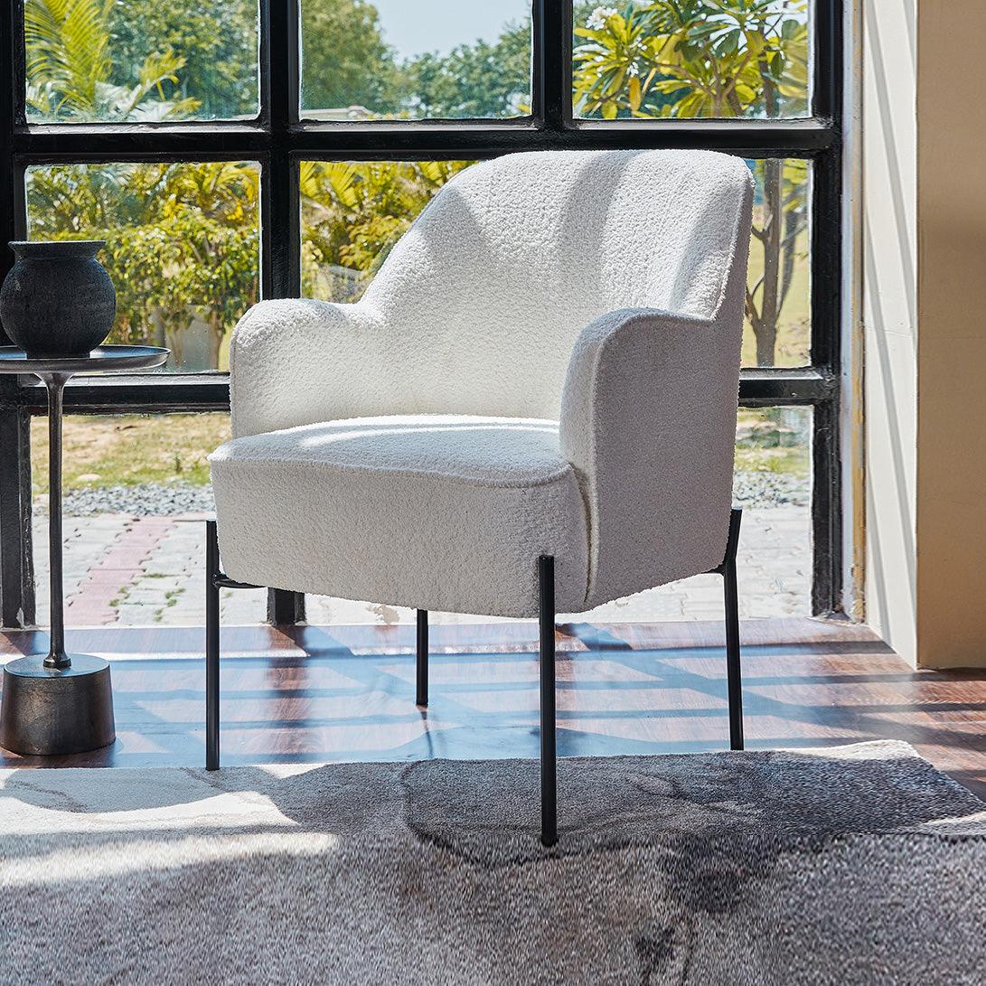 Ironveil Modern Armchair - White