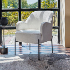 Ironveil Modern Armchair - White