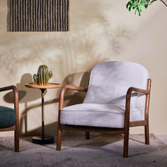 Dew Nostalgia Wooden Armchair - White