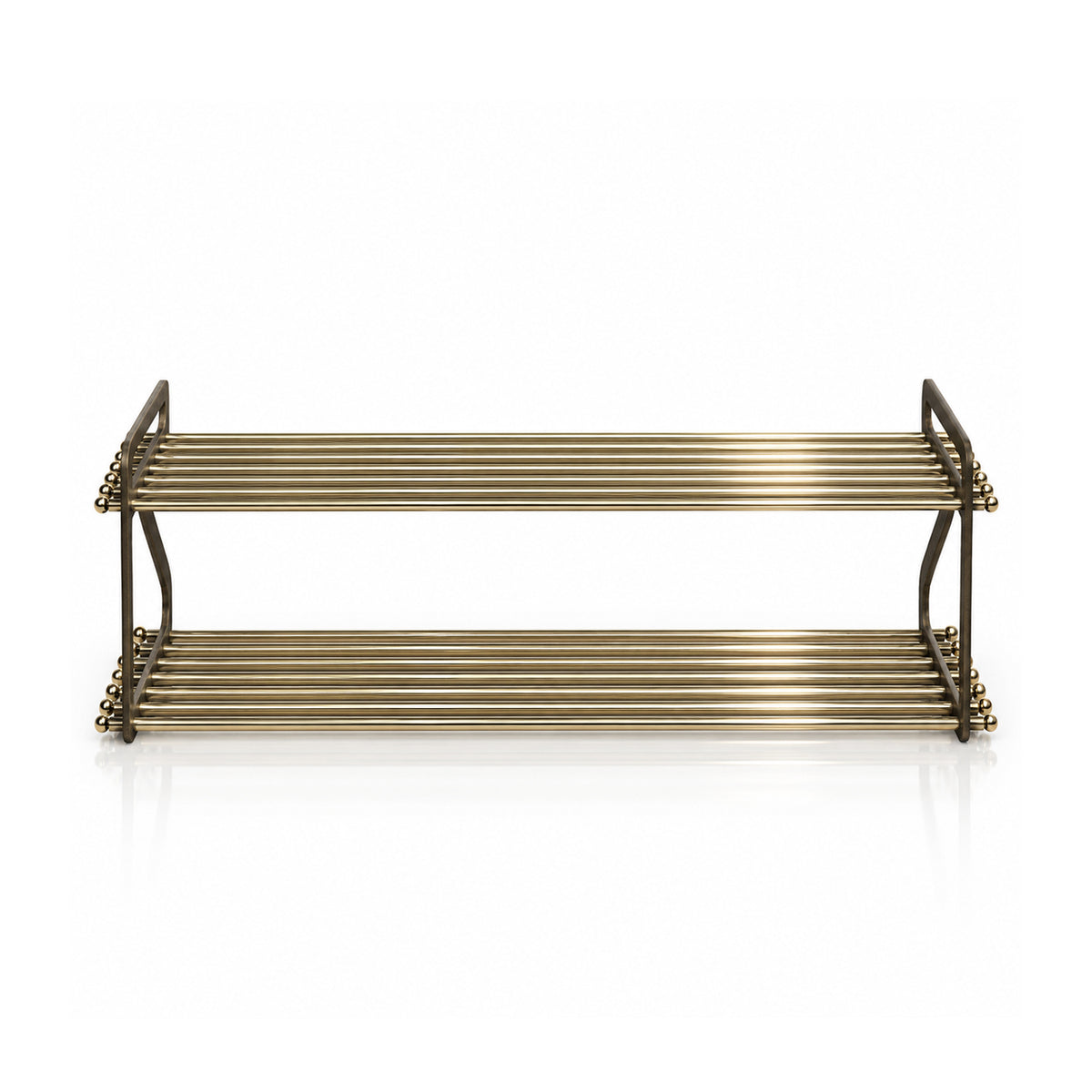 Jaro Mud Grey Metal Shoe Rack - Product View 1