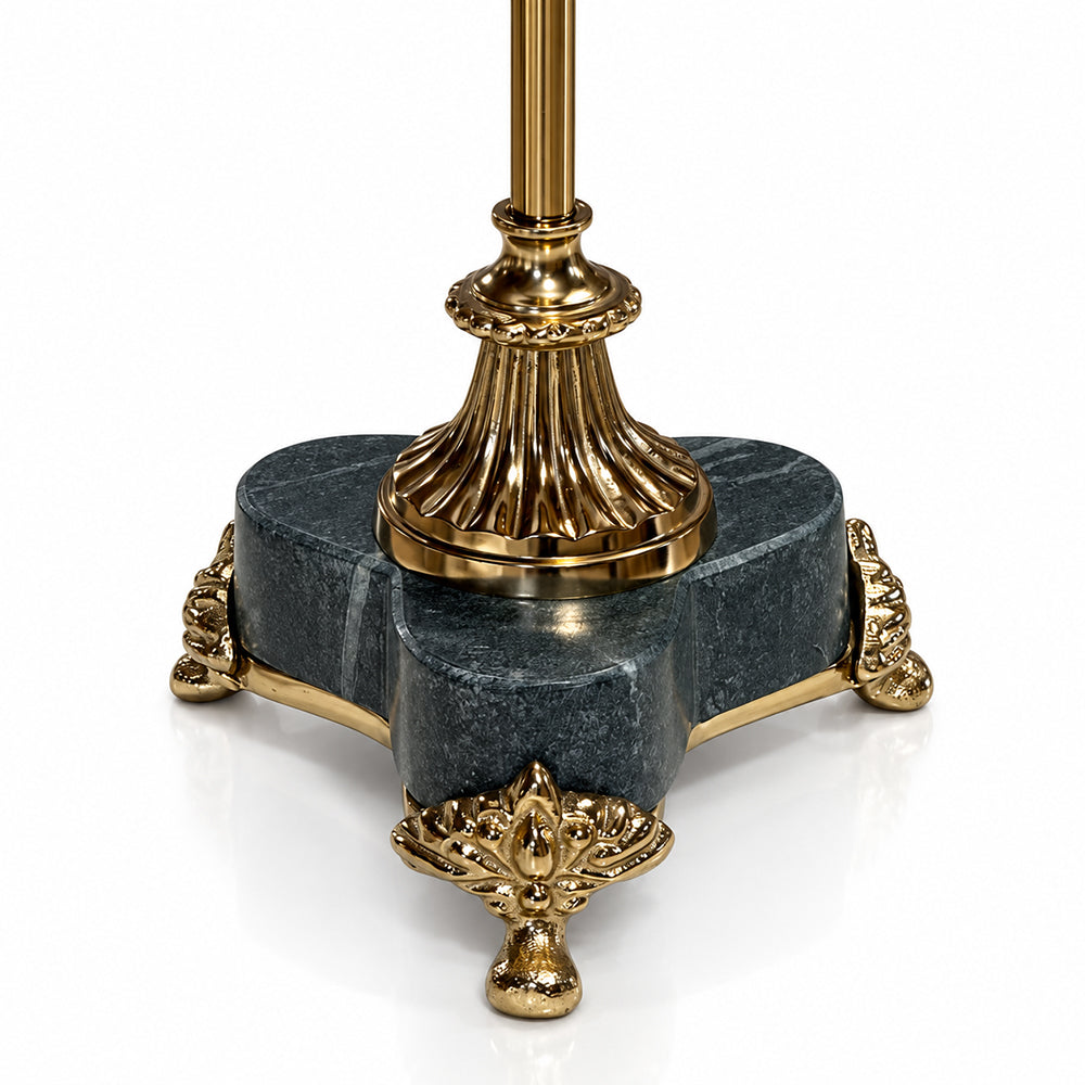 Remi Metal Marble Table Lamp with Black Shade - Product View 4