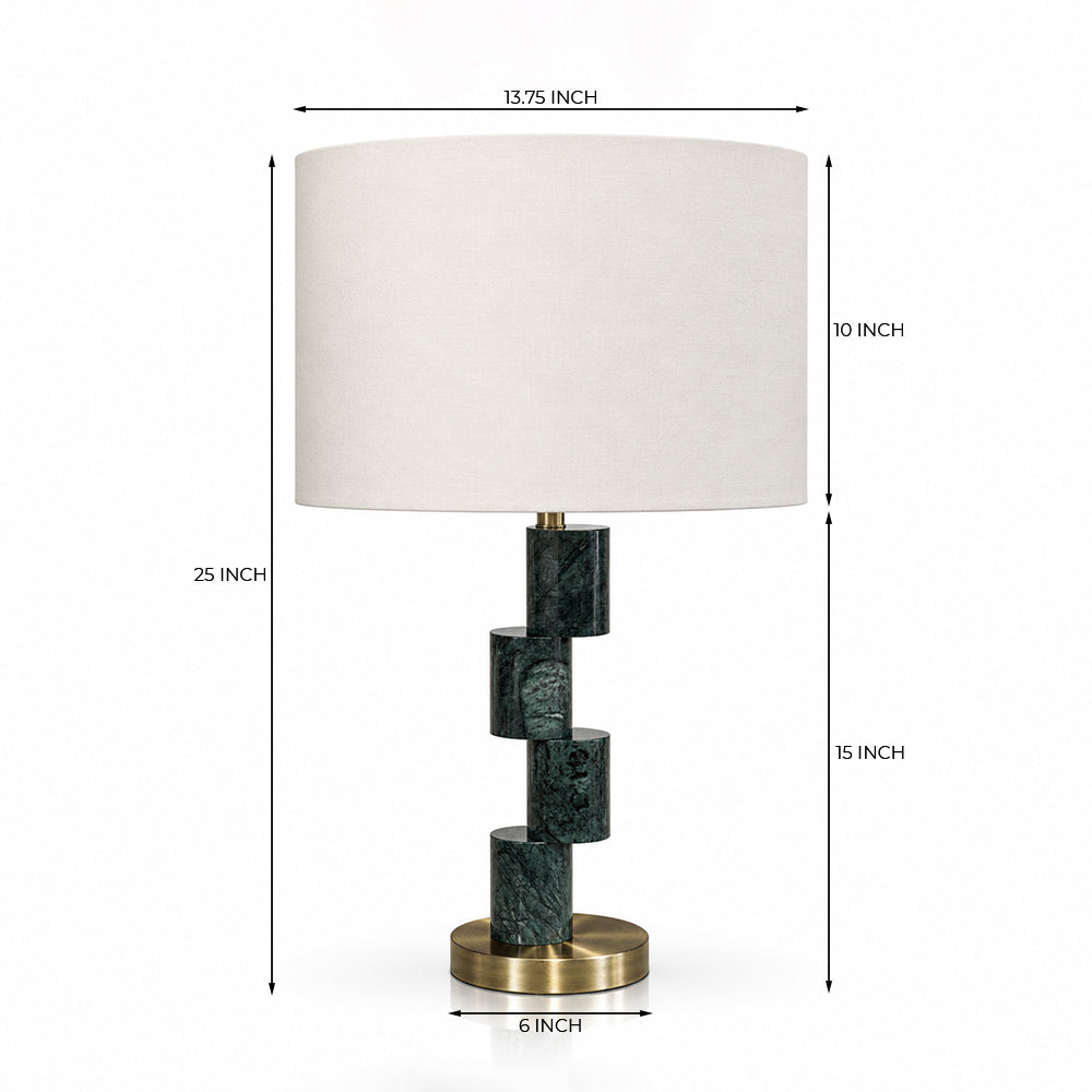 Atlas Marble Table Lamp with Metal - Product View 5