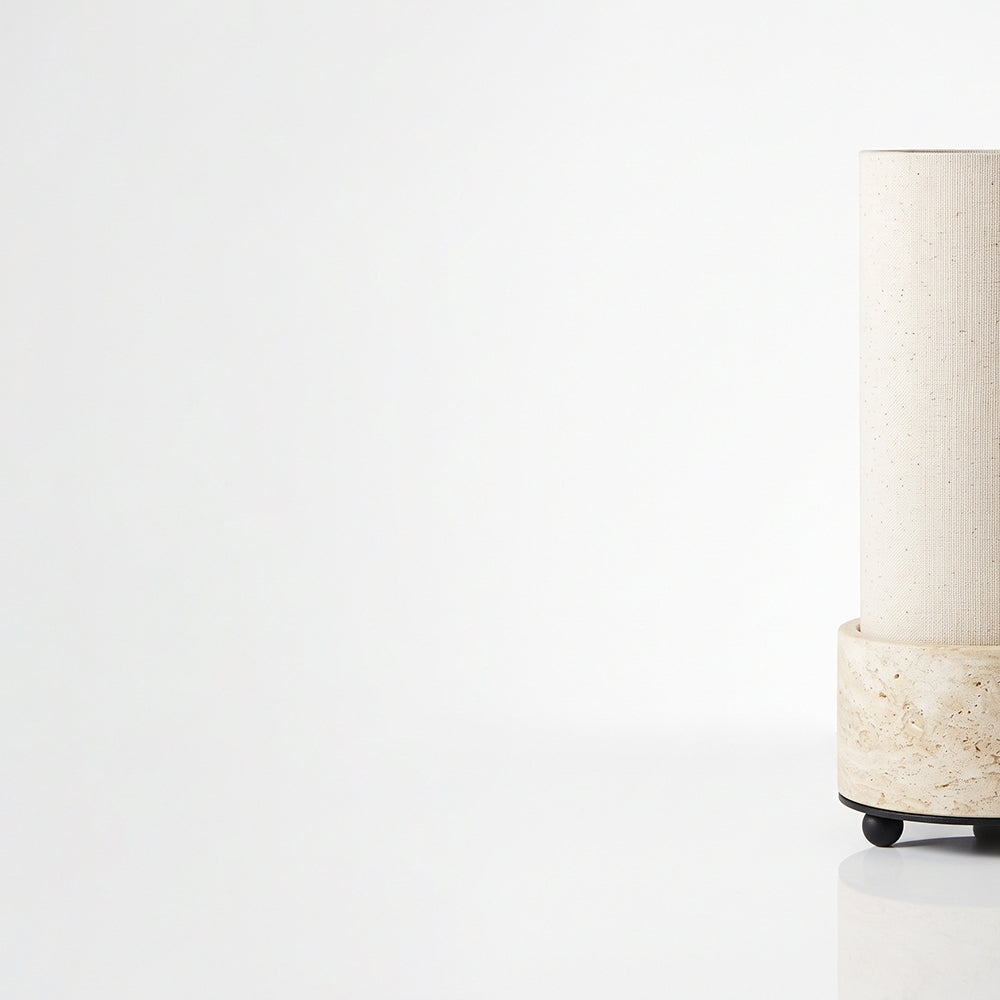 Rhea Marble Table Lamp with Metal - Product View 2