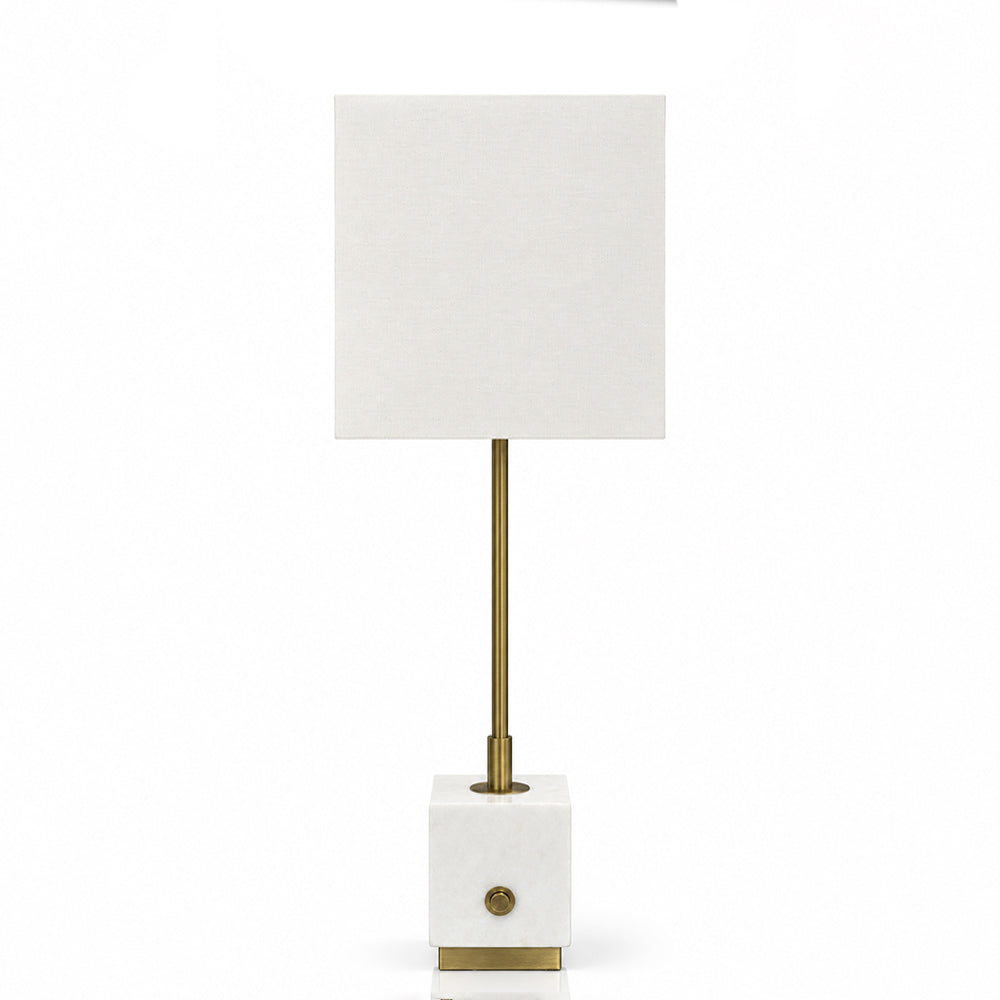 Blaze Marble Table Lamp with Metal - Product View 1