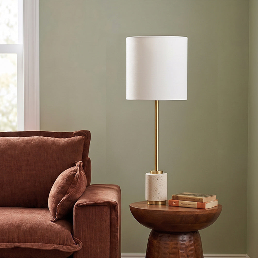 Priya Marble Table Lamp with Metal - Product View 5