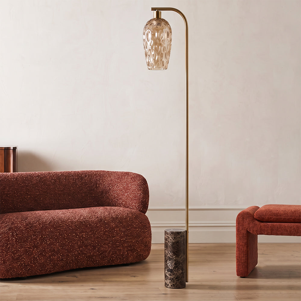 Lark Marble Floor Lamp with Metal - Product View 6