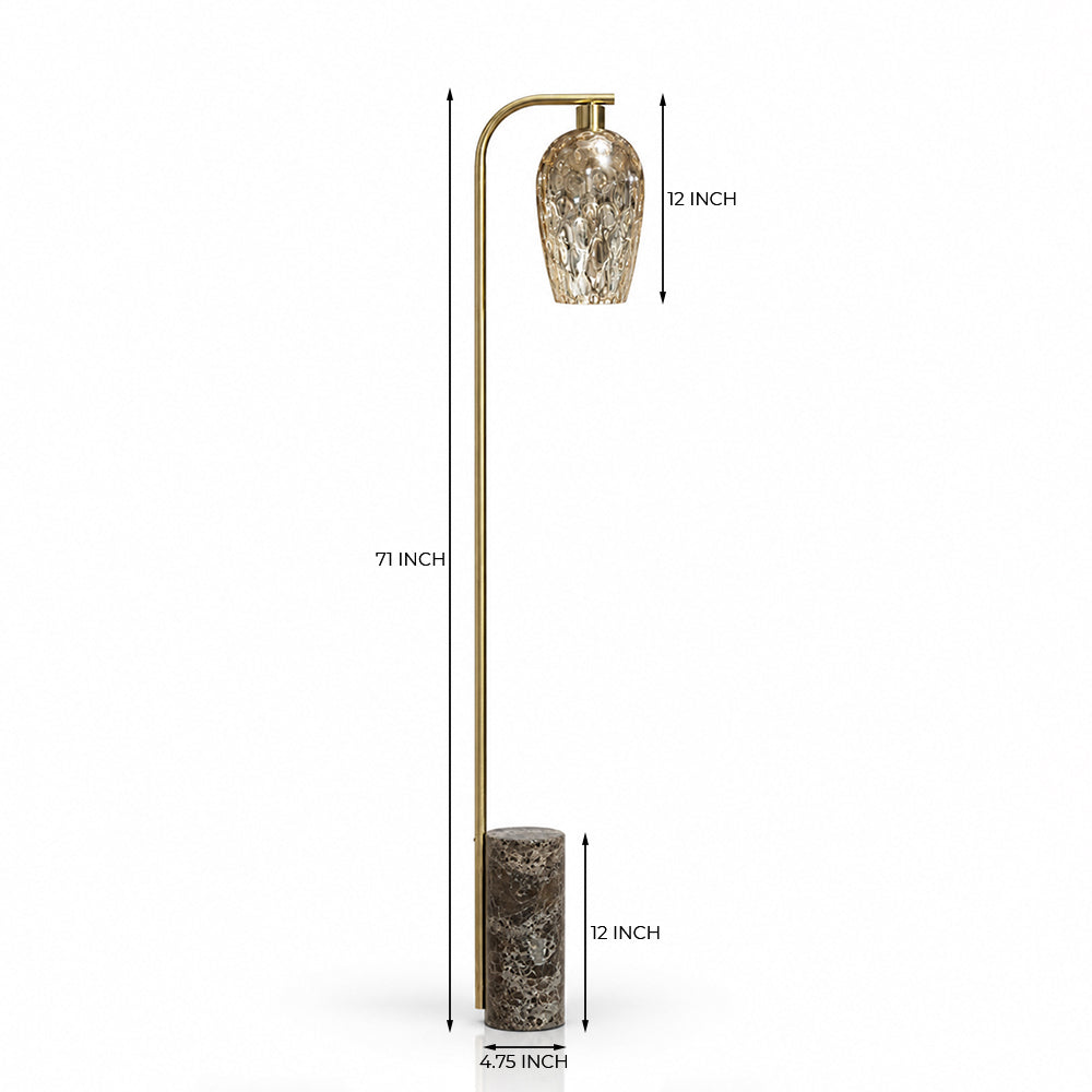 Lark Marble Floor Lamp with Metal - Product View 7