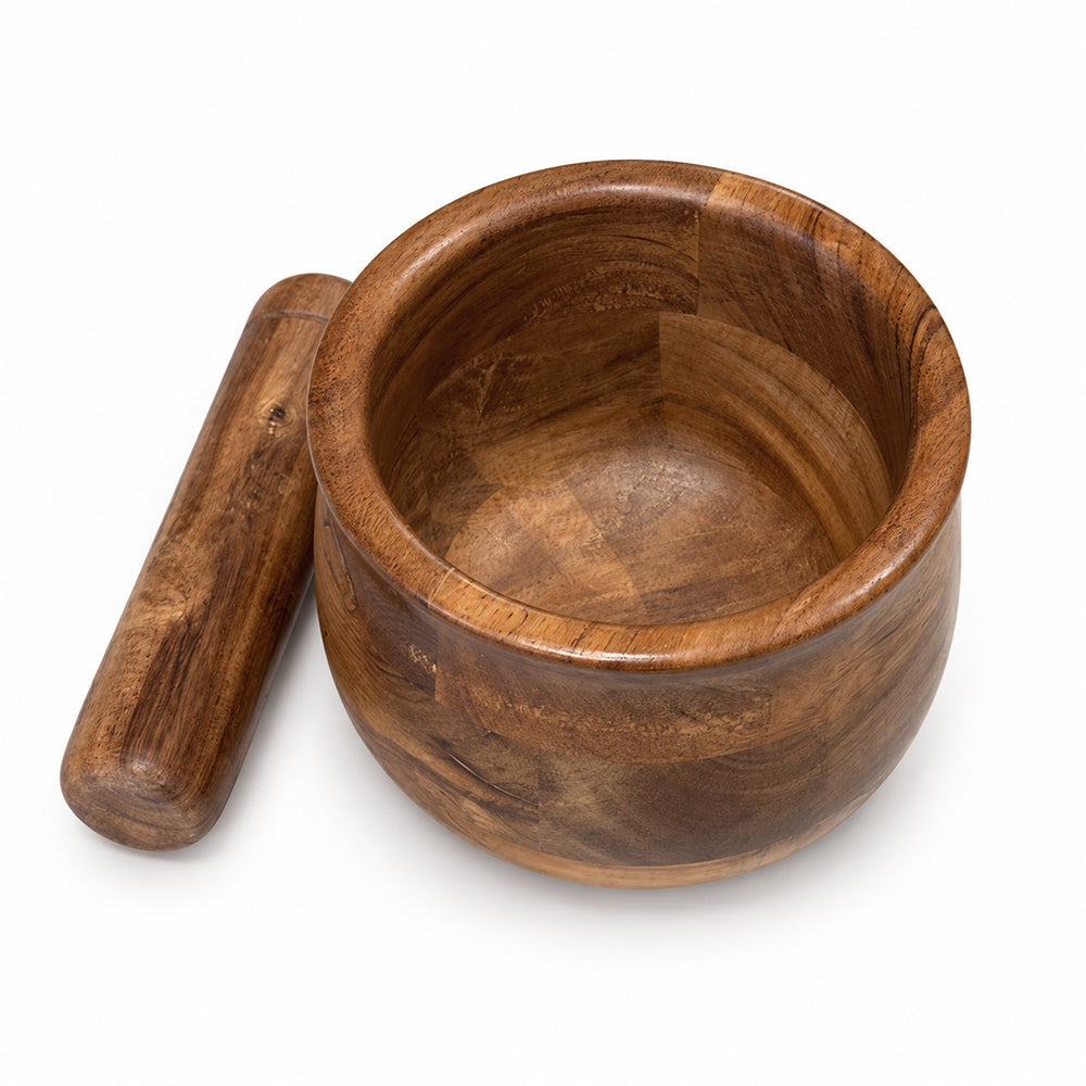 Aspen Acacia Wood Mortar and Pestle Set - Product View 2