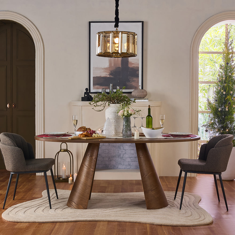 Andrew Hughes 6 Seater Dining Table - Dark Walnut
