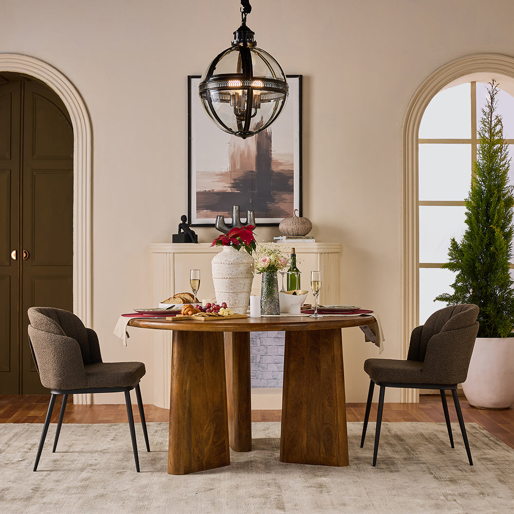 Perivelle Grace 4 Seater Dining Table - Brown