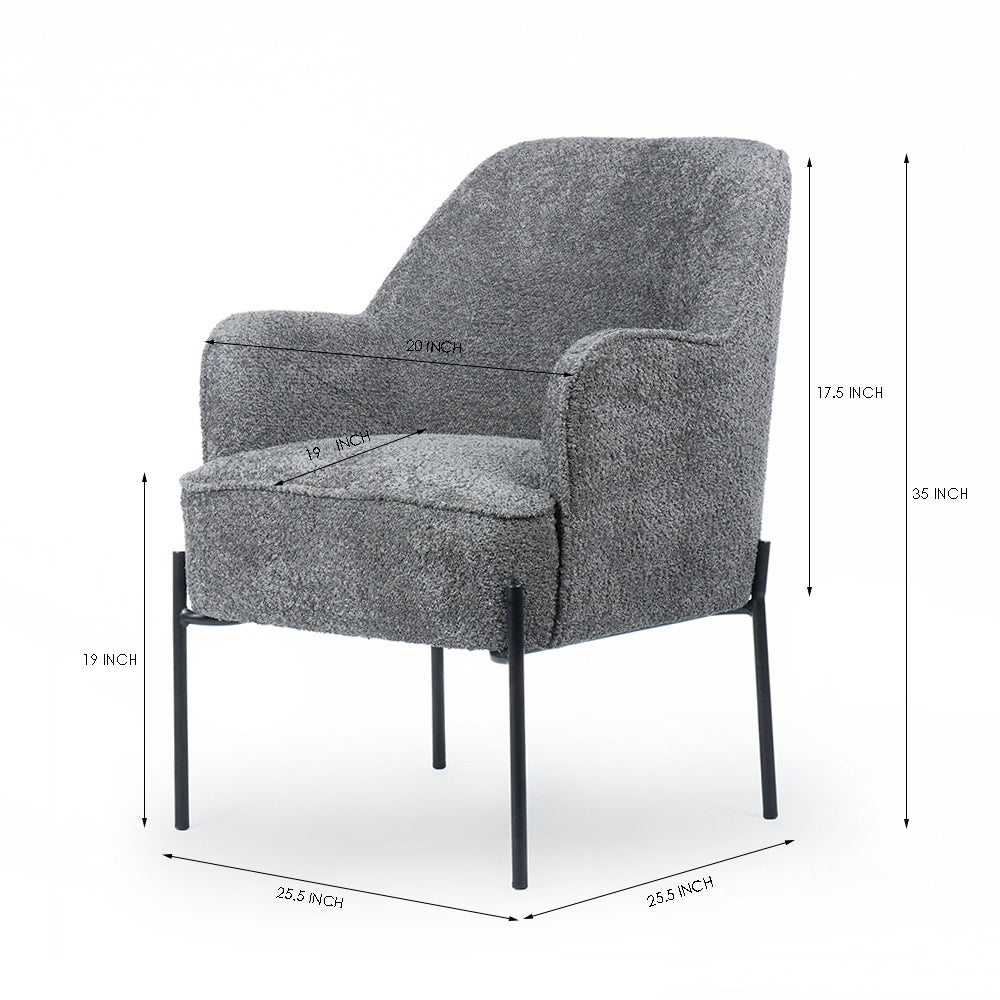 Ironveil Modern Armchair - Grey