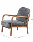 Dew Nostalgia Rubberwood Armchair- Cotton