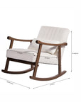 Margaret Rubberwood Rocking Chair- Cotton