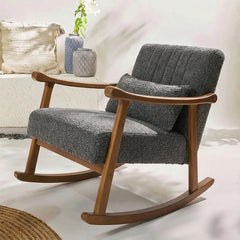 Margaret Wooden Rocking Chair - Grey