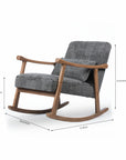 Margaret Rubberwood Rocking Chair- Cotton