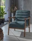 Tulsa Petal Rubberwood Armchair- Cotton