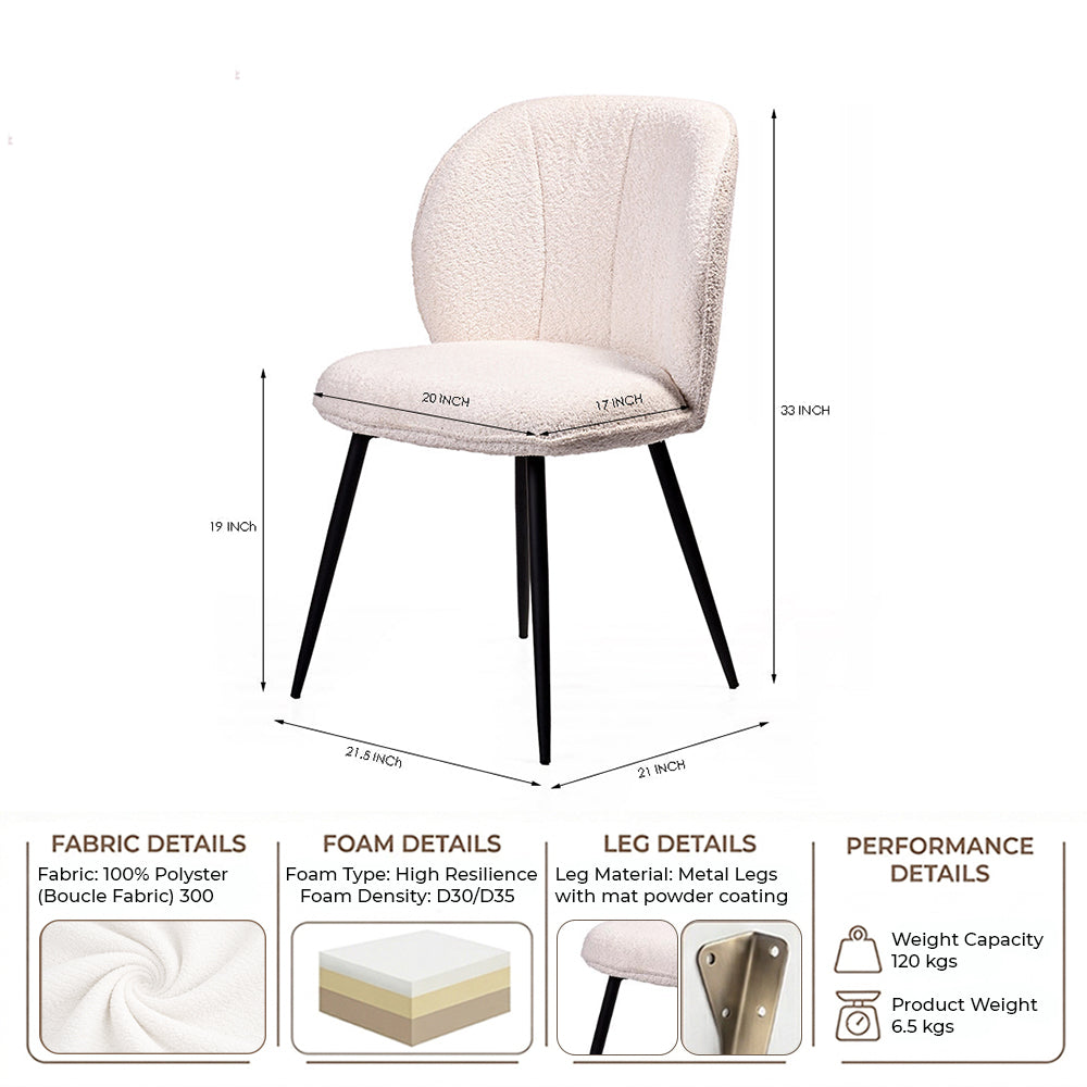 Whisper Whimsy Dining Chair - White
