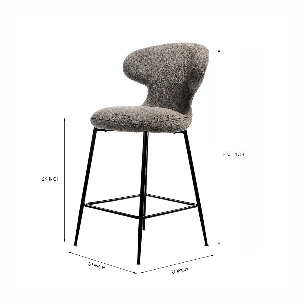 Coral Crest Bar Chair - Grey