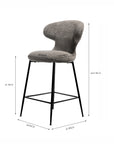 Coral Crest Bar Chair - Grey