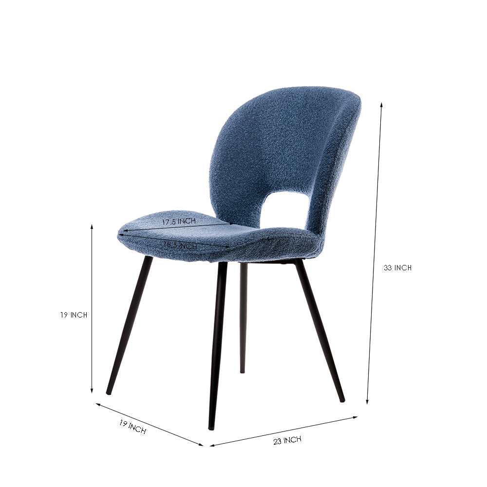 Ivoces Boucle Dining Chair - Blue