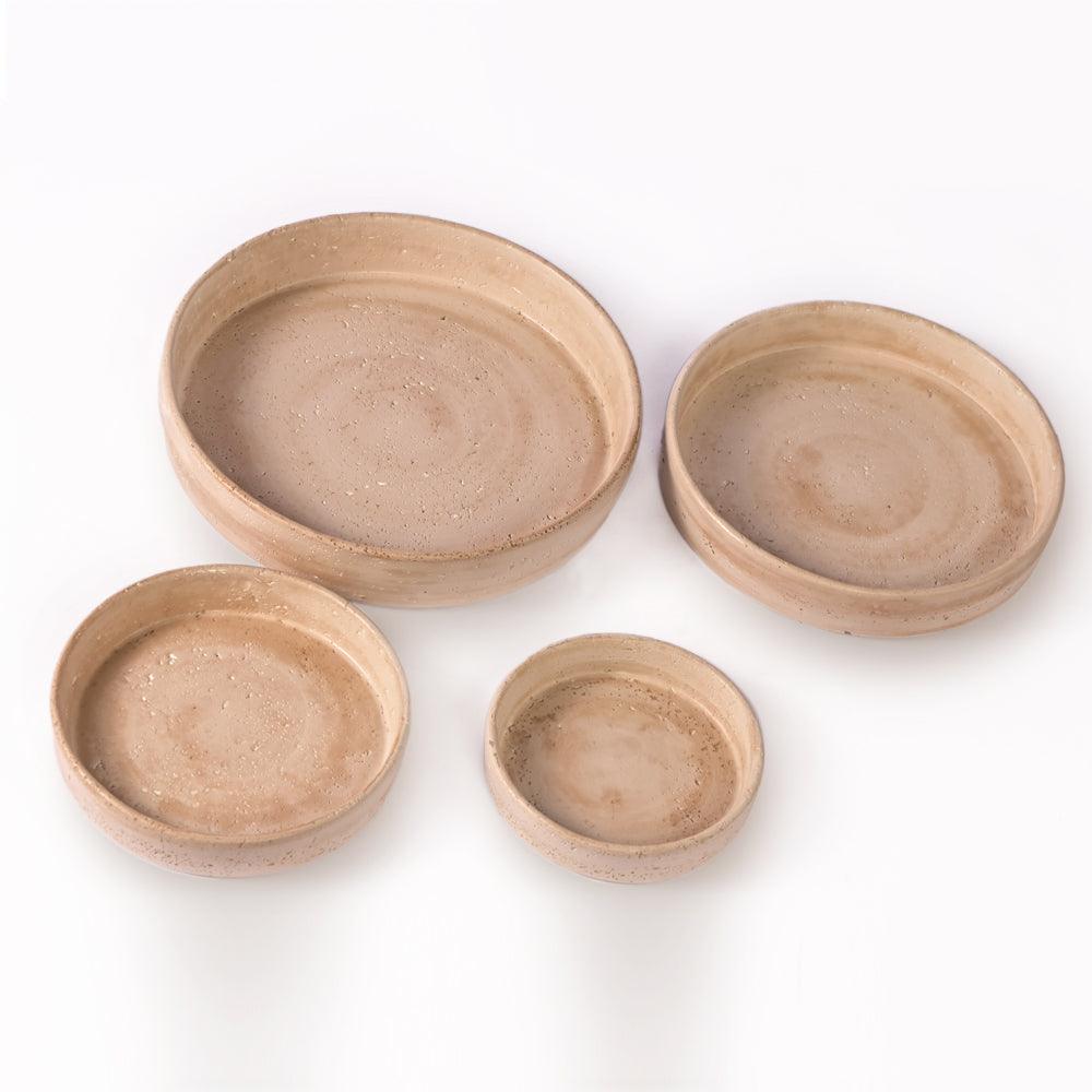 Amber Atrium Cement Bowl - Big Large Medium Small All