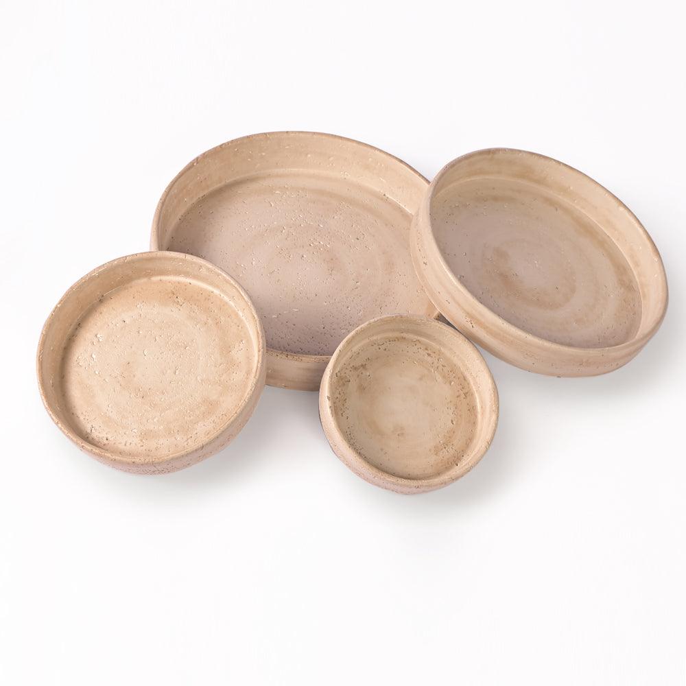 Amber Atrium Cement Bowl - Big Large Medium Small All