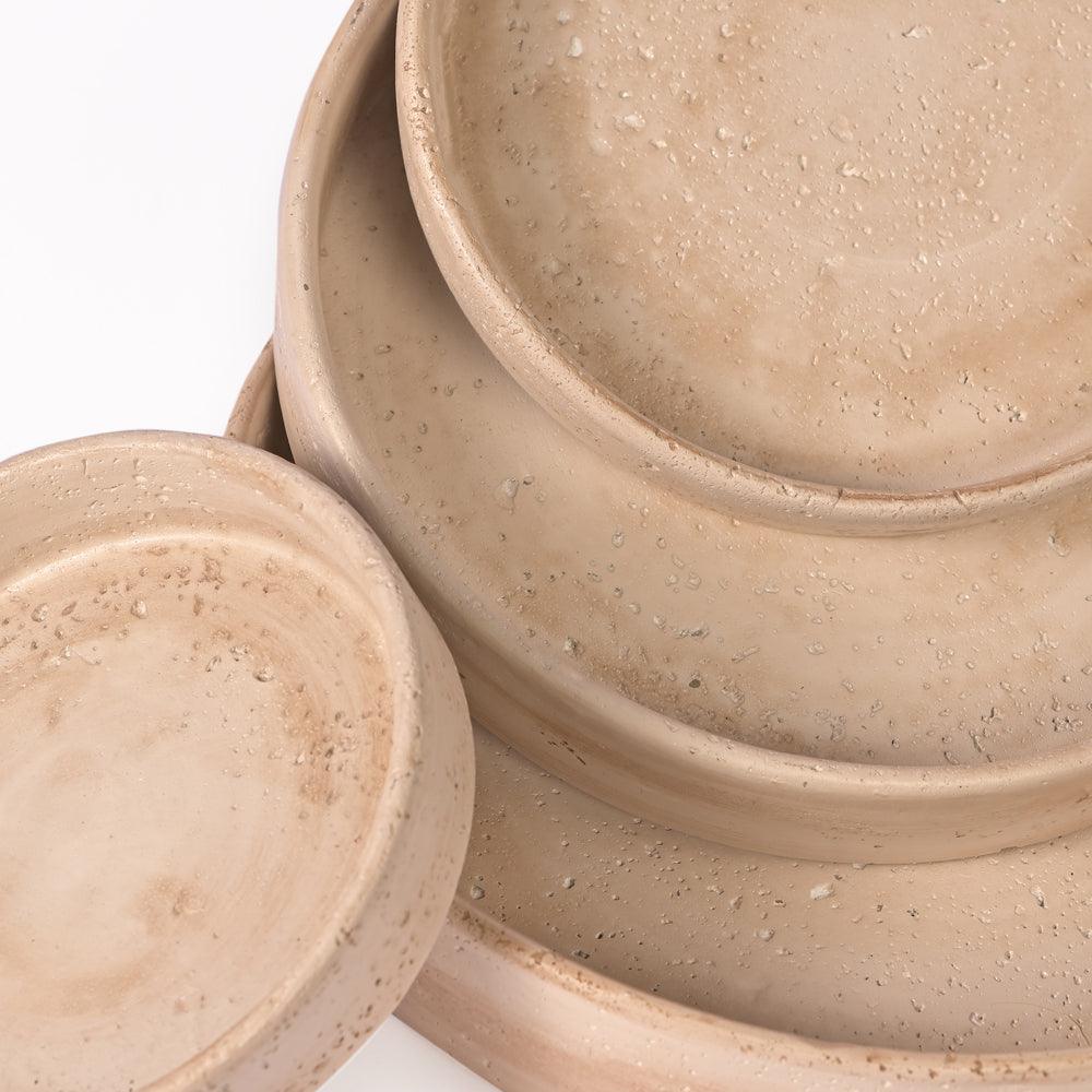 Amber Atrium Cement Bowl - Big Large Medium Small All