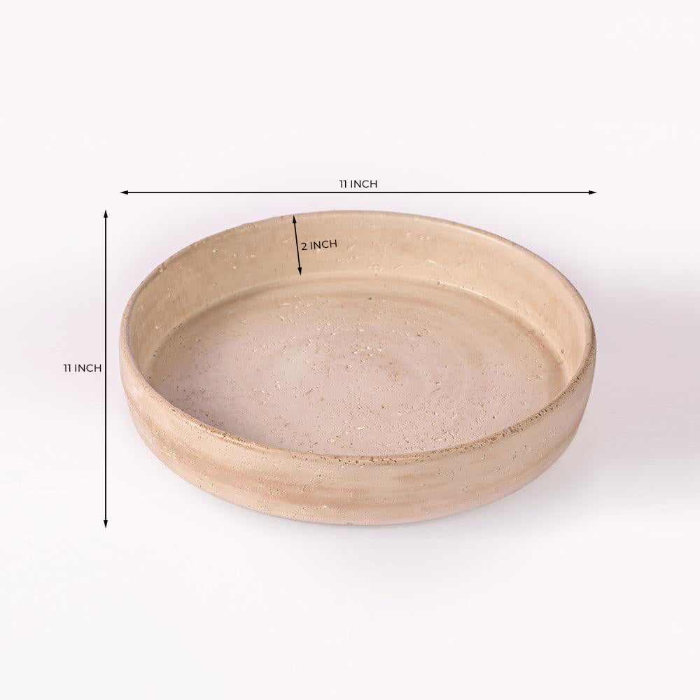 Amber Atrium Cement Bowl - Large