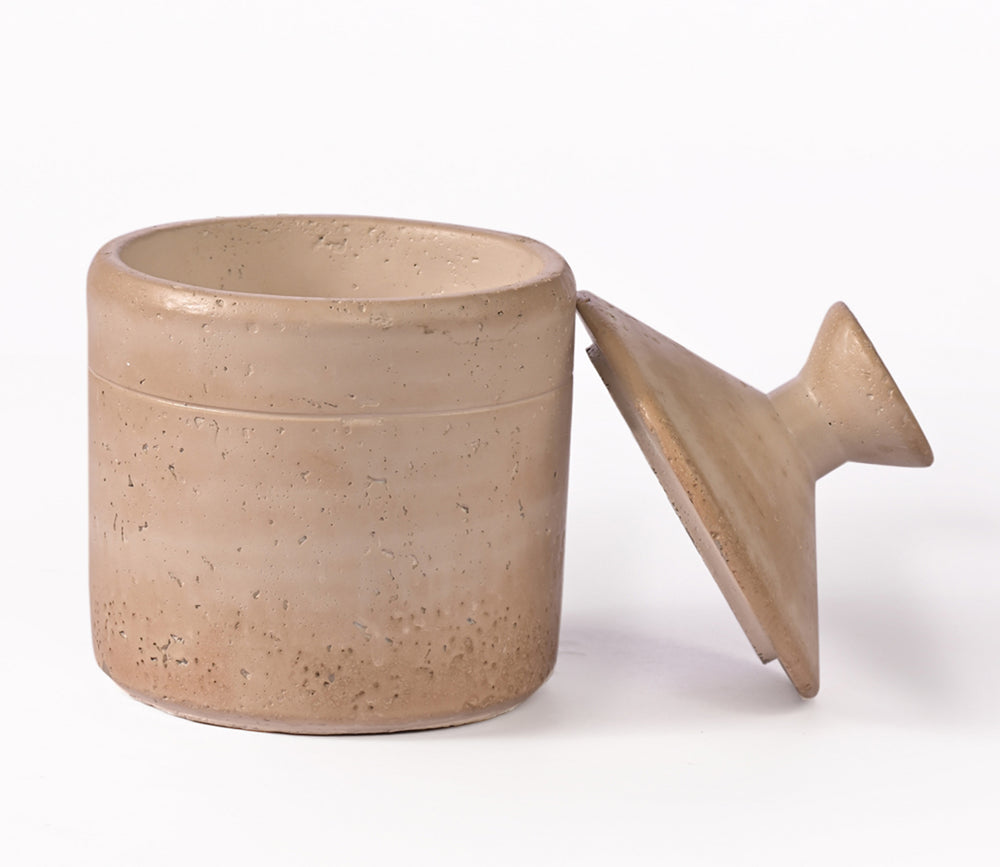 Crystal Charm Cement Vase - Small