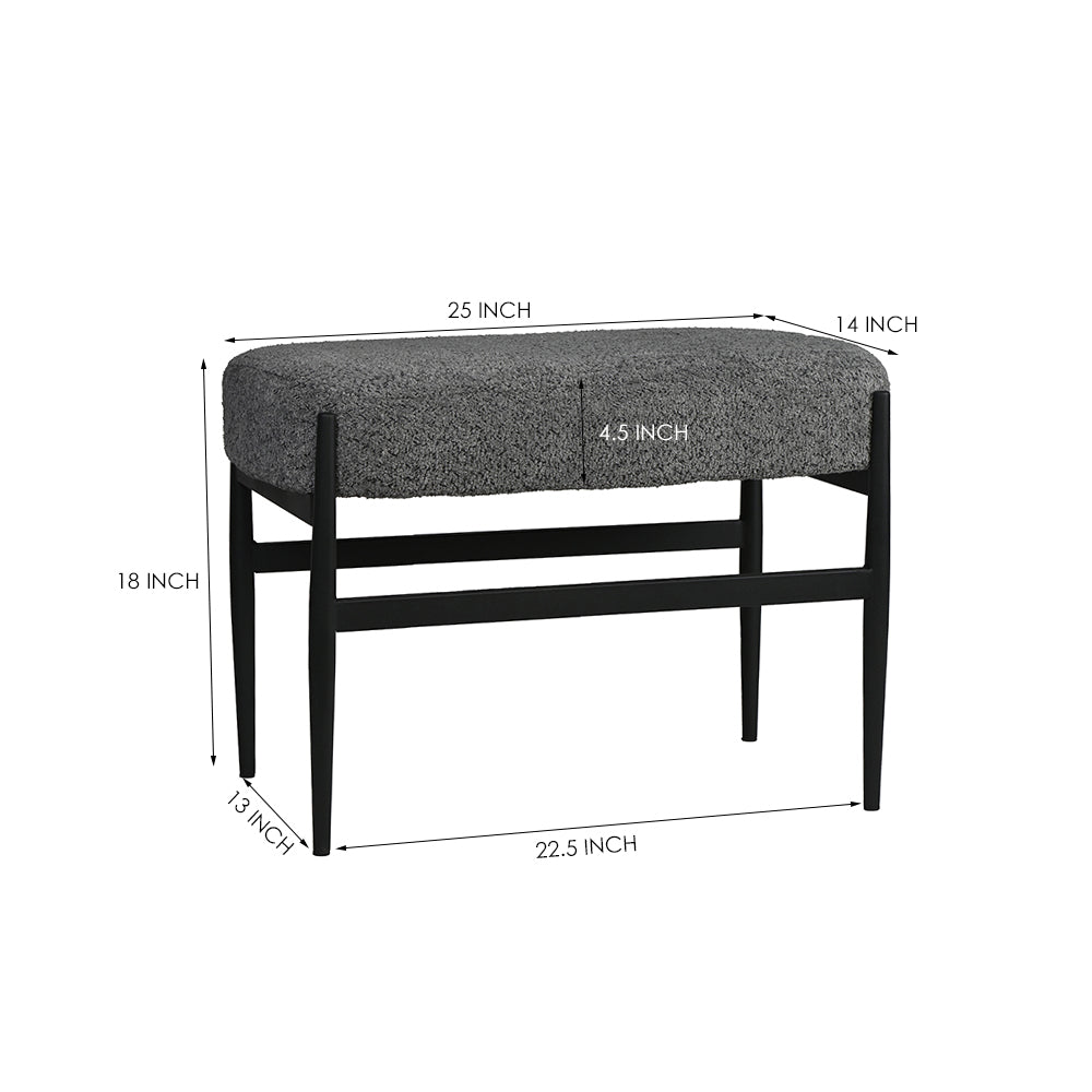 Quaint Iron Bench- Cotton