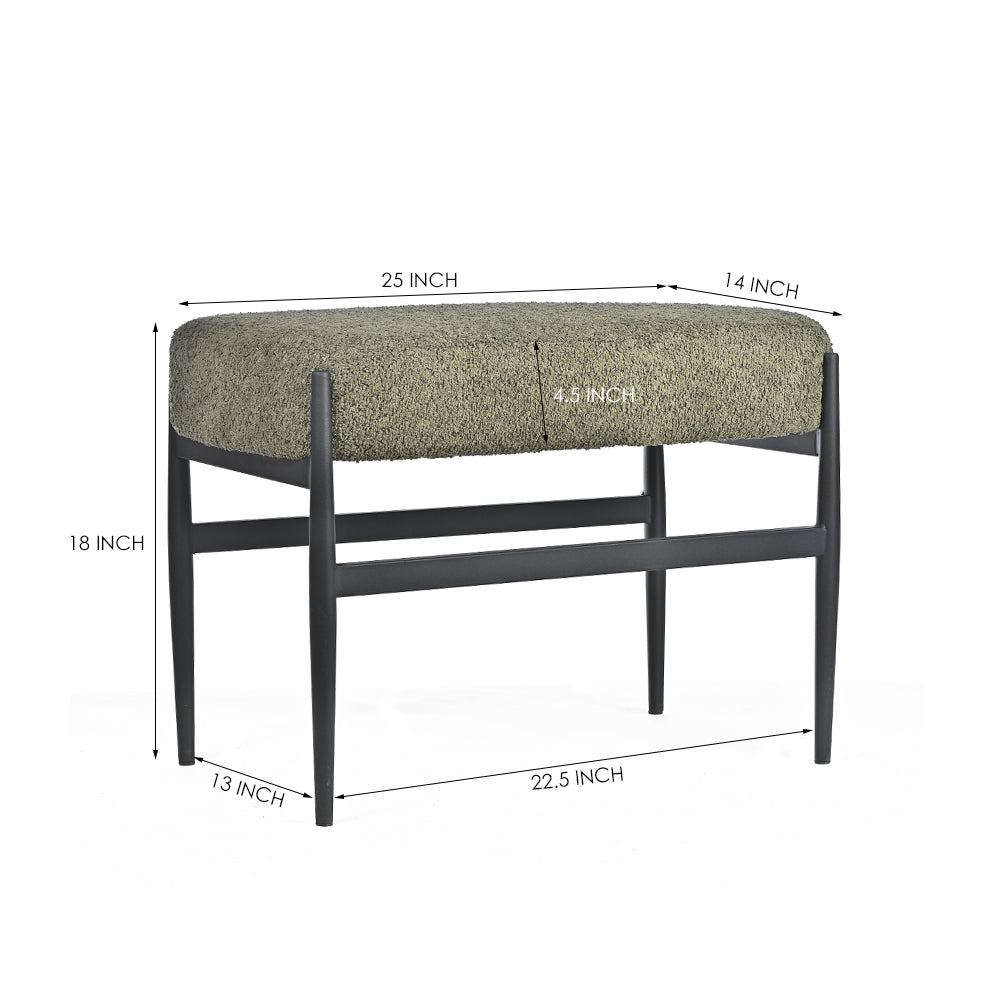 Quaint Iron Bench- Cotton