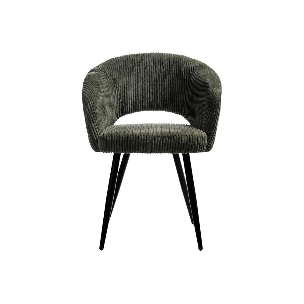Iron Leaf Dining  Chair - Olive Green