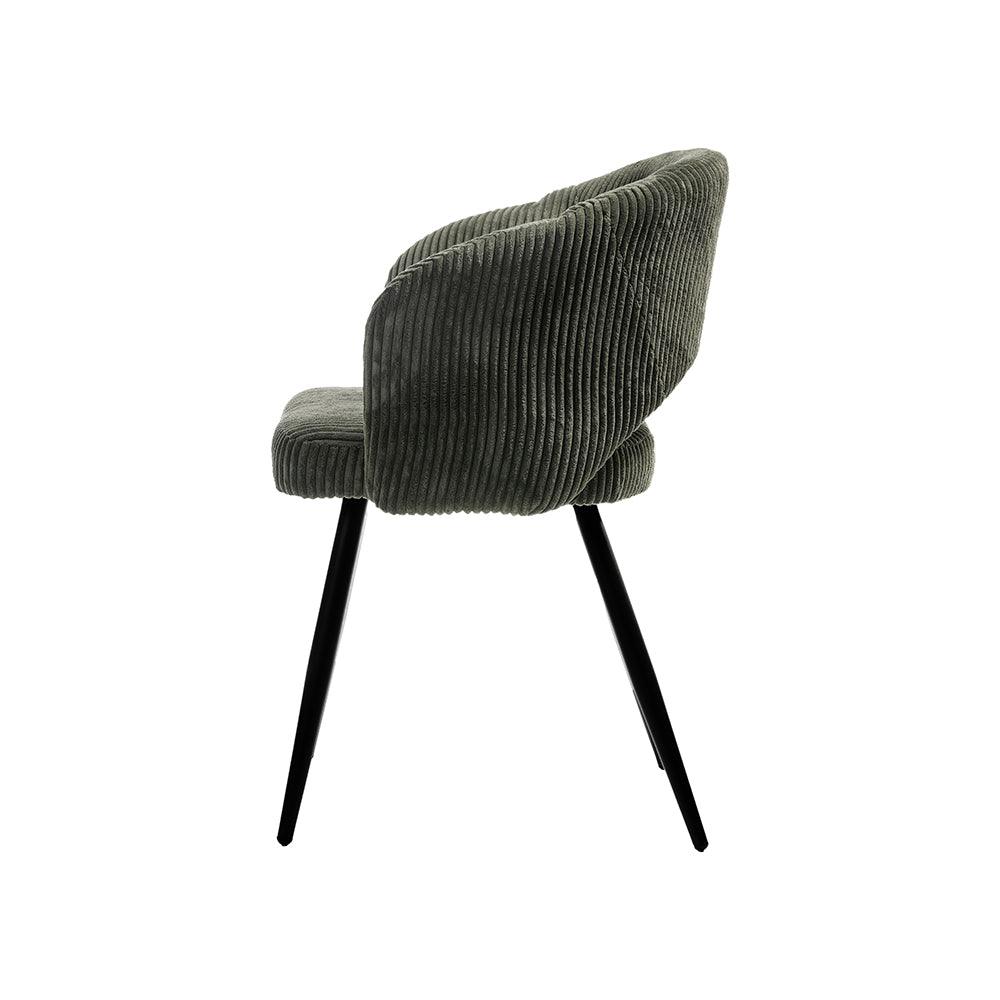 Iron Leaf Dining  Chair - Olive Green