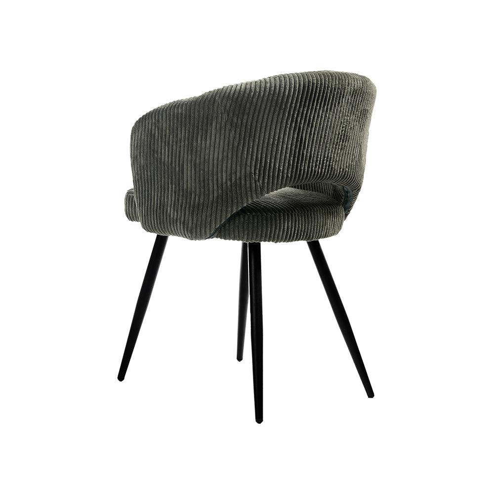 Iron Leaf Dining  Chair - Olive Green
