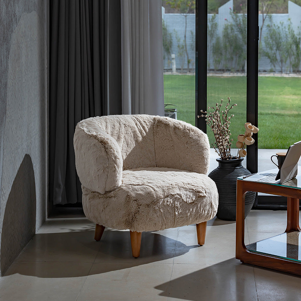 Cherry Creations Lounge Chair - Beige