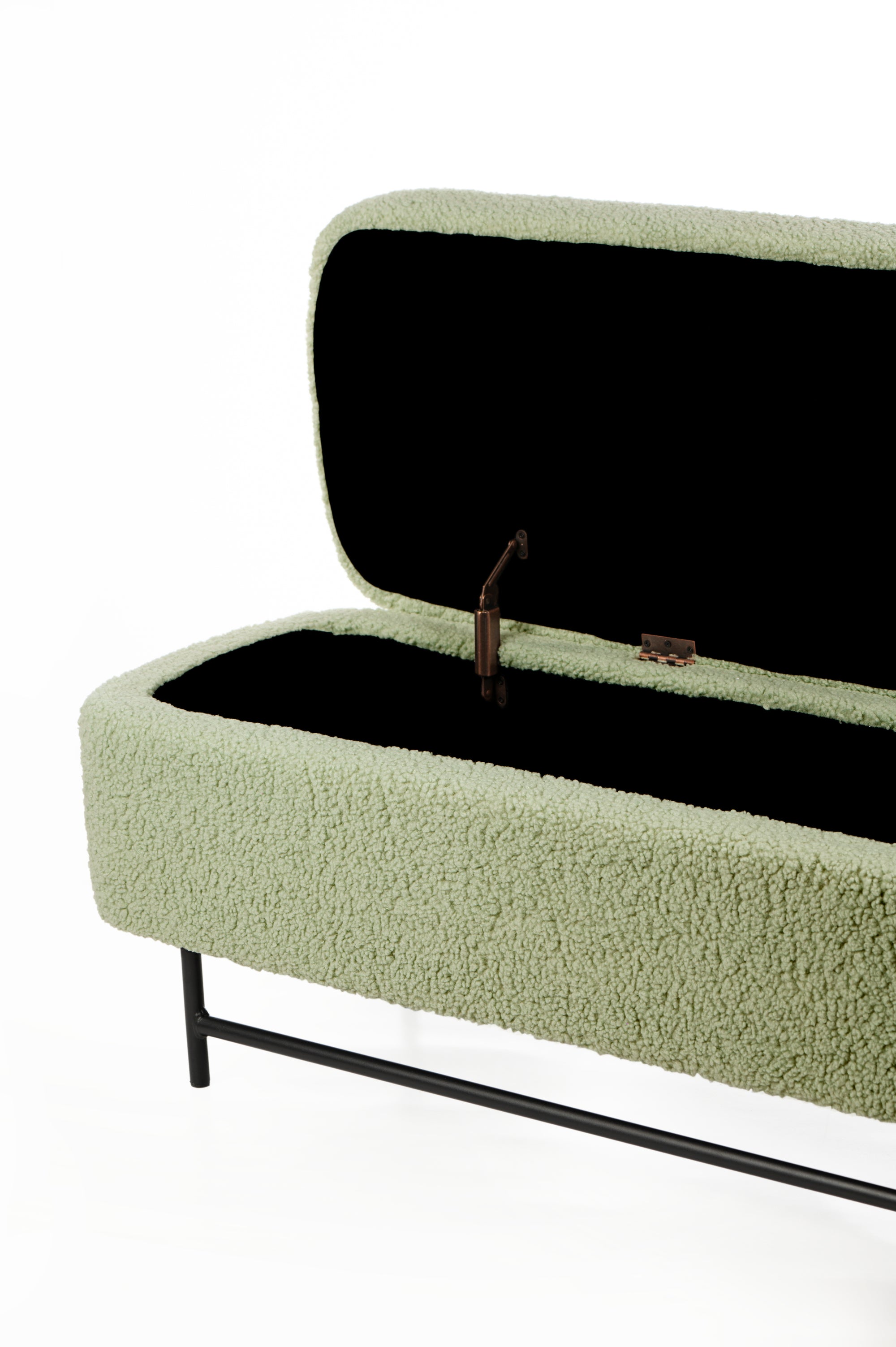 Sequoia Polyester Storage Bench with Steel Legs