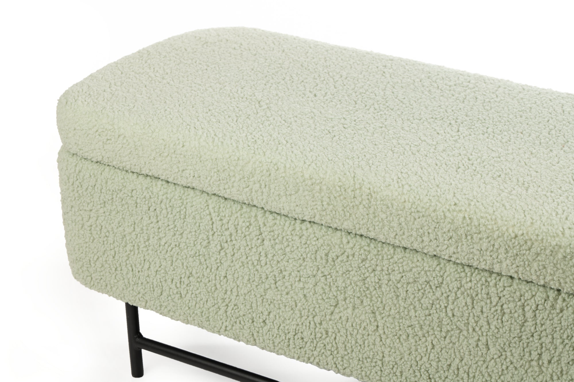 Sequoia Polyester Storage Bench with Steel Legs