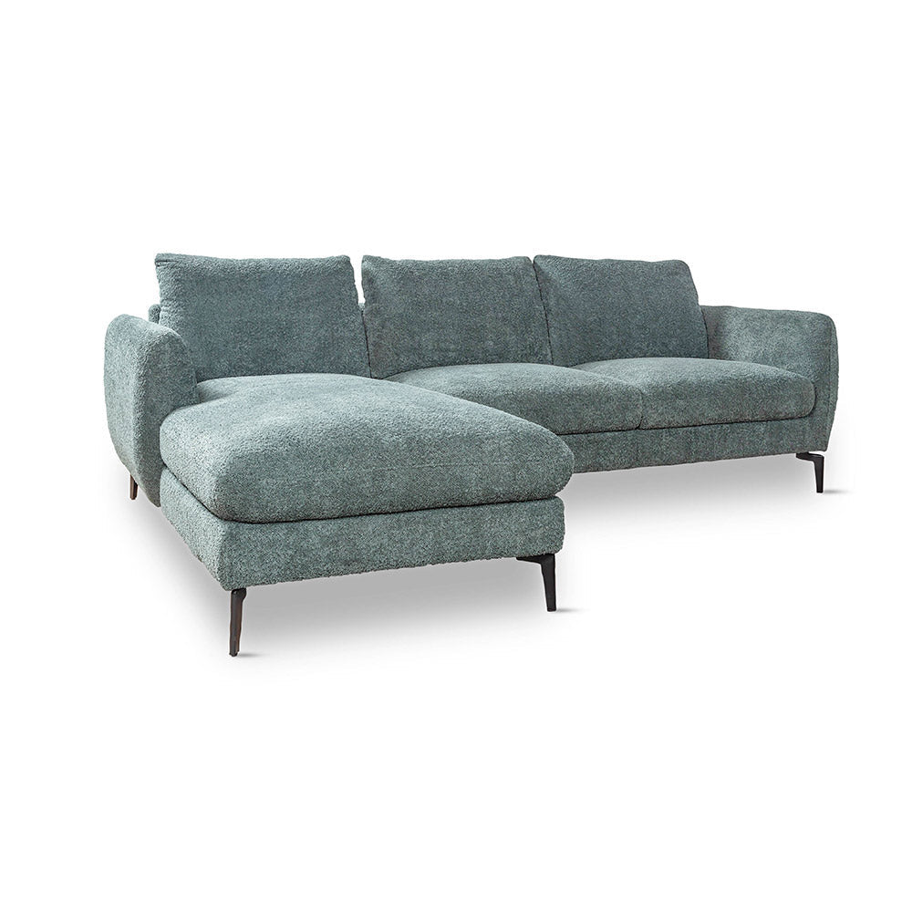 Nova Niche 3 Seater Sofa - Green - LEFT HAND