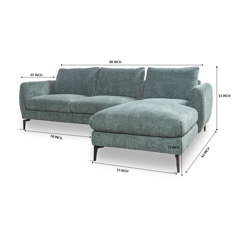 Nova Niche 3 Seater Sofa - Green
