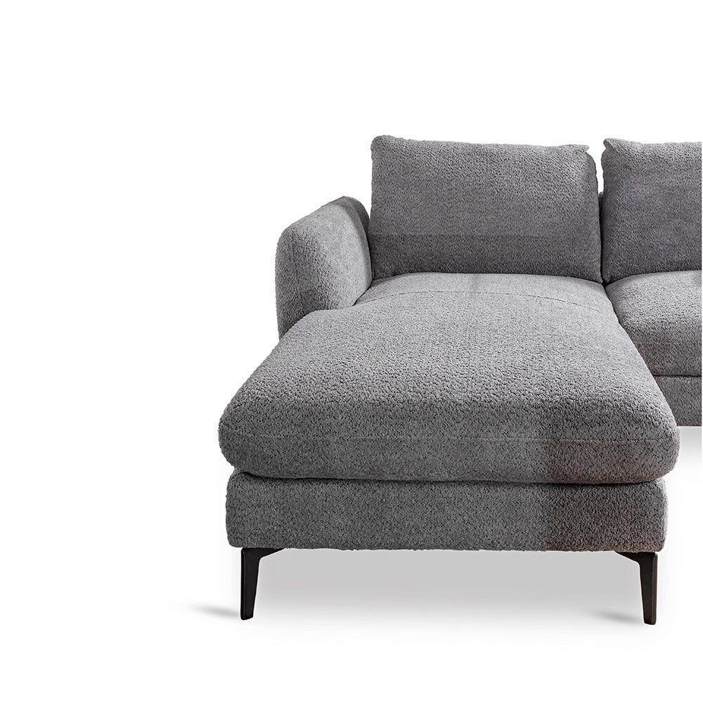 Nova Niche 3 Seater Sofa - Grey - RIGHT HAND