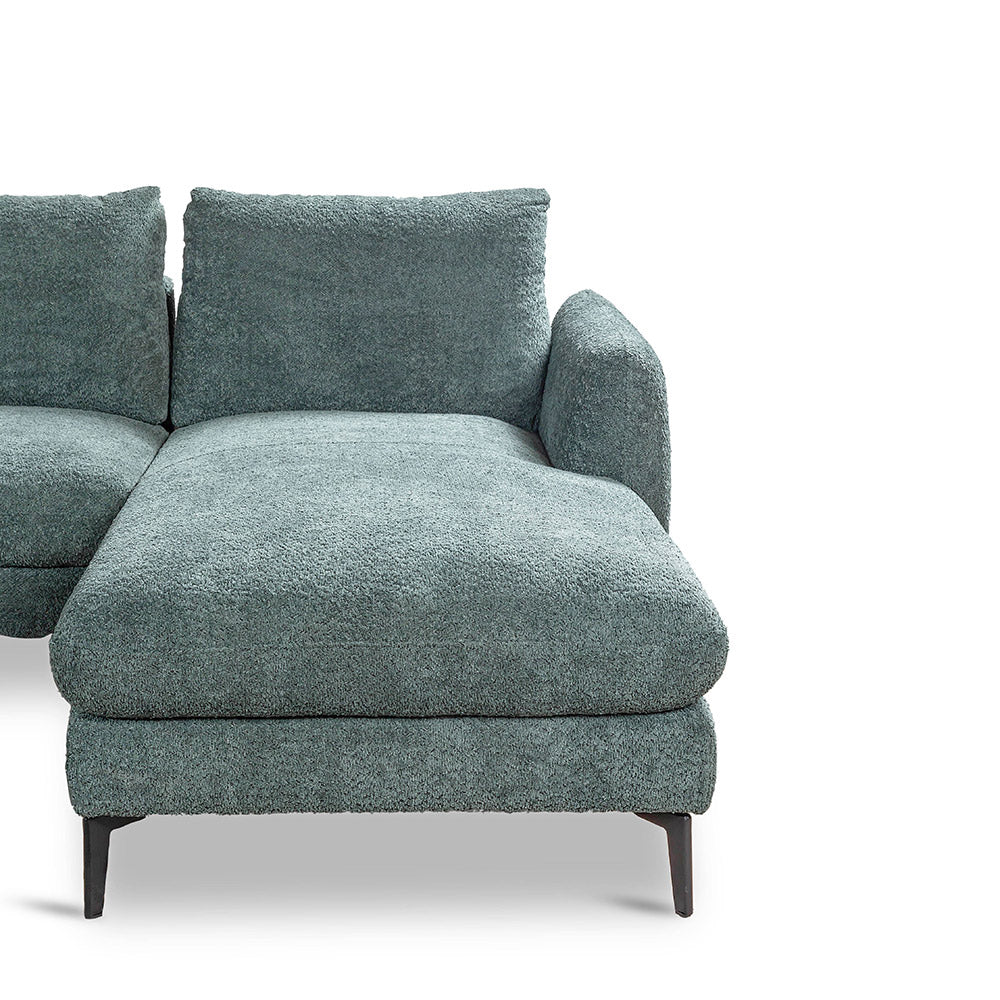 Nova Niche 3 Seater Sofa - Green - RIGHT HAND