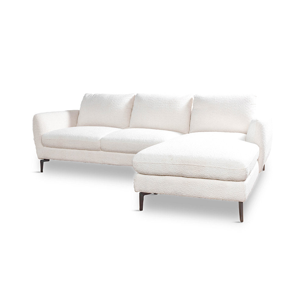 Nova Niche 3 Seater Sofa - White - RIGHT HAND