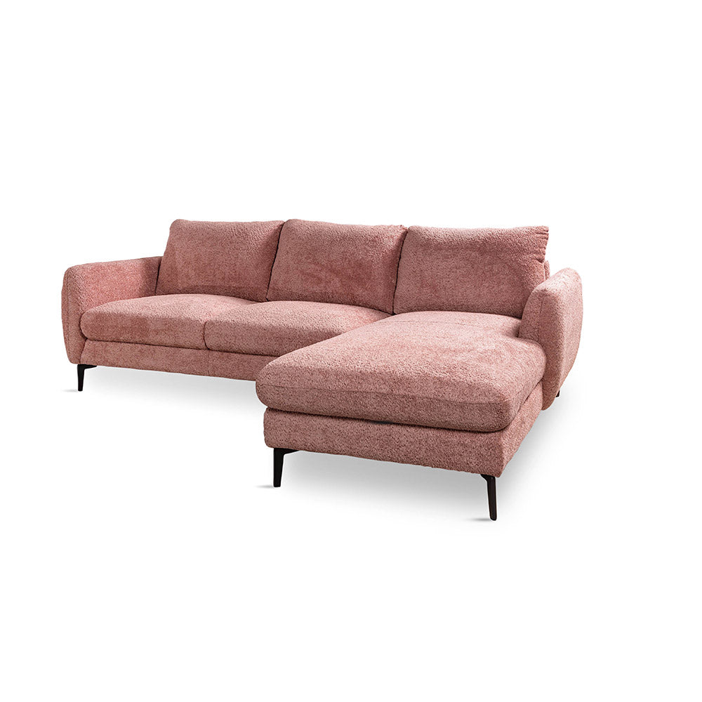 Nova Niche 3 Seater Sofa - Dusty Rose Brown - RIGHT HAND