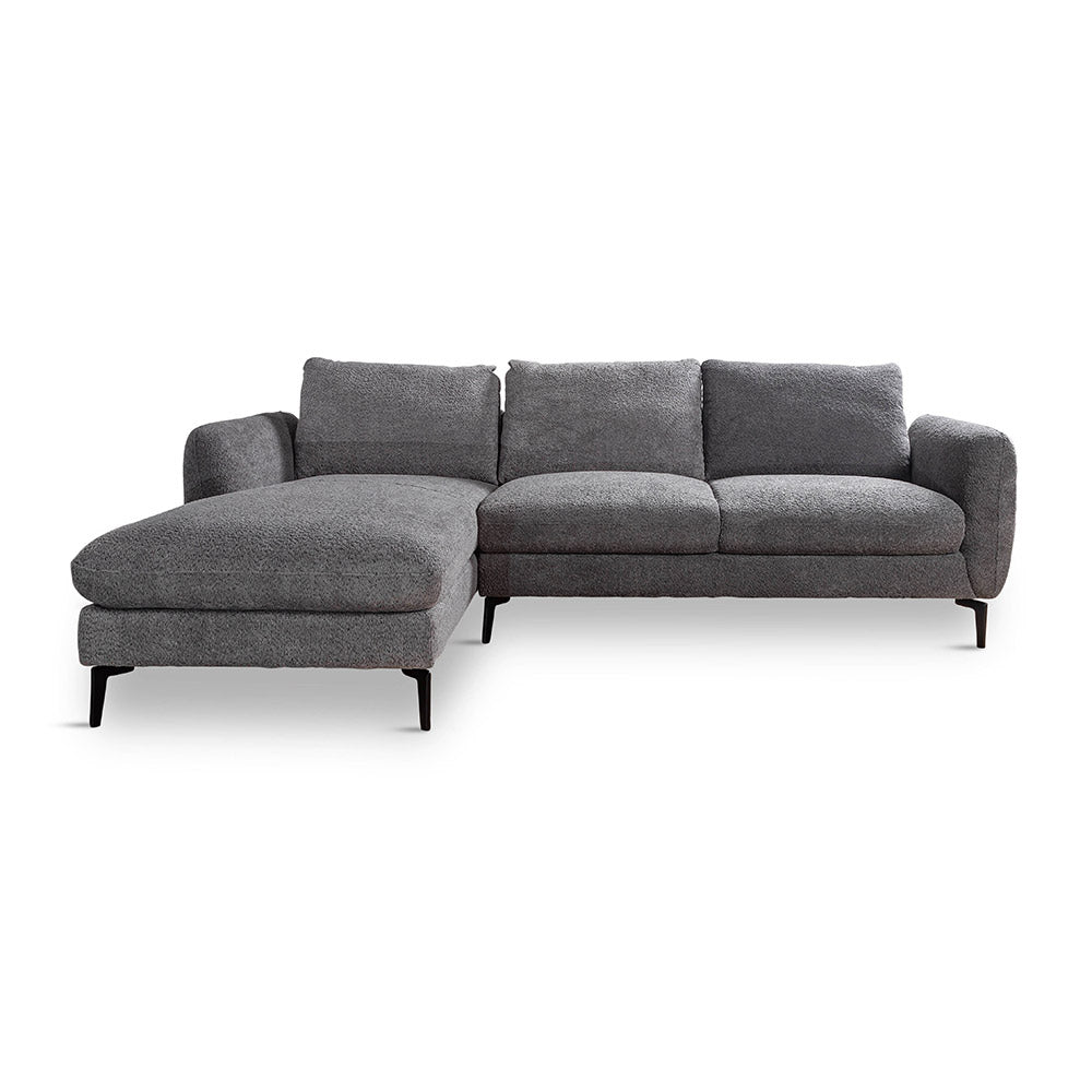Nova Niche 3 Seater Sofa - Grey - LEFT HAND